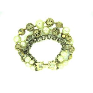 1960s gold filigree topaz vintage wedding bridal bracelet AG251