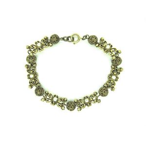 1960s antique gold pearl vintage wedding bracelet AG222 antique wedding accessories