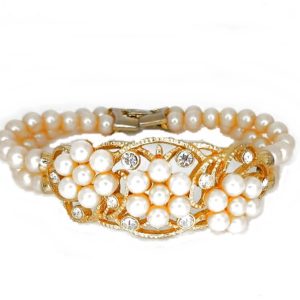 1950s vintage pearl wedding bracelet AH123 wedding jewellery vintage bridal accessories