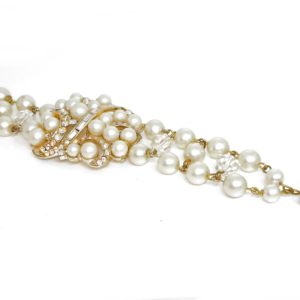 50s brooch crystal vintage pearl bridal bracelet AH120 wedding jewellery bridal jewellery