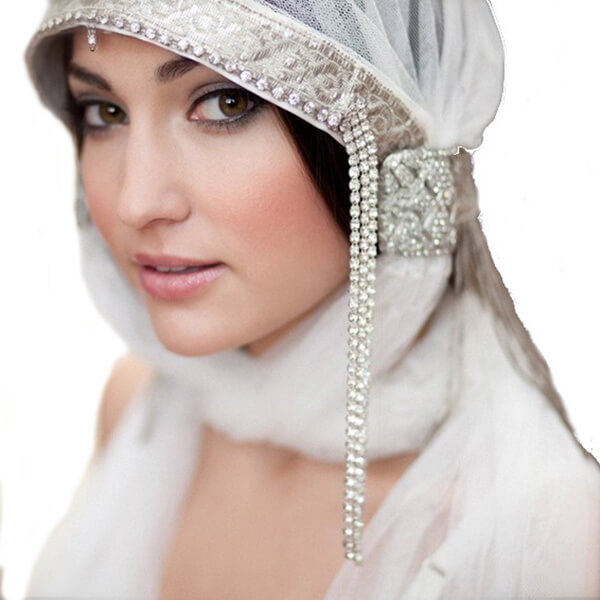 antique wedding veils 1920's