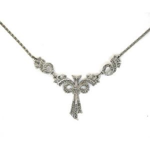 1930s marcasite swag necklace AF194