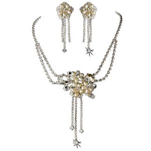 1930s style freshwater pearl vintage inspired wedding bridal jewellery set SO37 Bridal Accessories