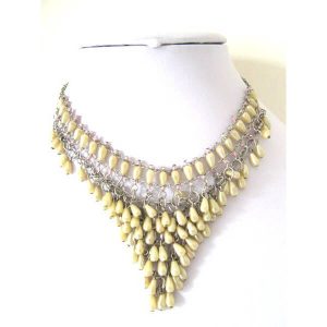 1960s pearl cascade choker vintage bridal necklace AF166