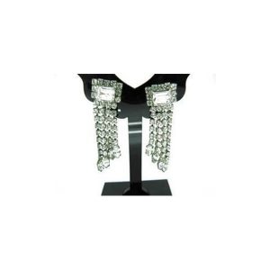 40s Hollywood sparkle vintage bridal earrings AG150