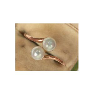 Antique 9ct rose gold pearl cocktail ring AN065