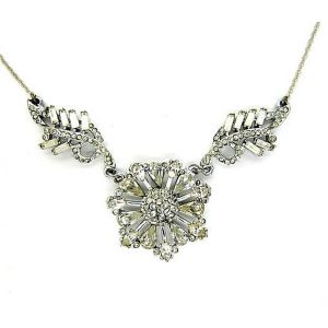 'Aria' 1940s rhinestone wedding bridal necklace
