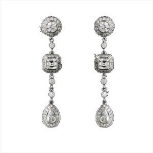 Art DECO vintage style drop bridal earrings E146