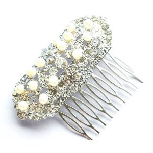 Art Deco pearl wedding bridal hair comb AC076