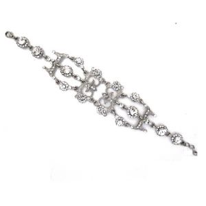 Art Deco style crystal vintage bridal bracelet B088