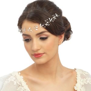 'Chic' crystal wedding hair vine forehead band