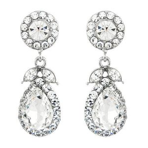 Crystal Romance vintage inspired bridal wedding earrings E229