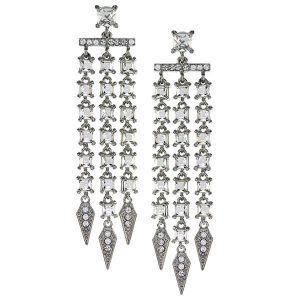 Crystal Shard Cascade Bridal Earrings E195