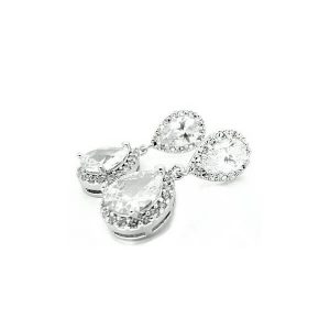 Crystal drop bridal earrings crystal wedding jewellery