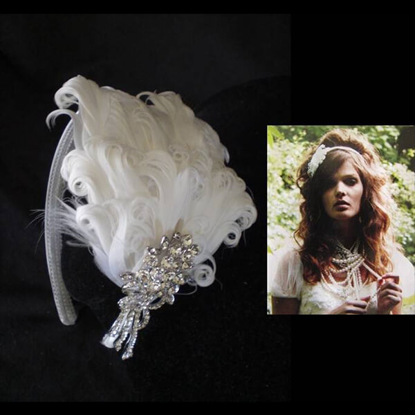 ostrich feather hair accessories