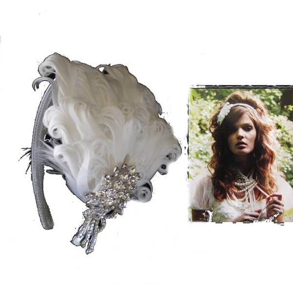 ostrich feather hair accessories