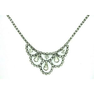 'Desiree' 1940s rhinestone wedding necklace