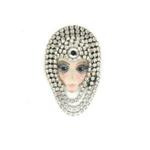 Egyptian DECO face antique brooch AN041 bridal jewellery