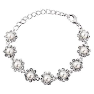 Floral pearl wedding bracelet CR037