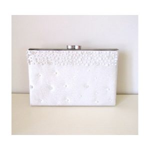 Ivory pearl vintage style wedding handbag