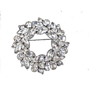 LARGE laurel wreath wedding bridal brooch BR025