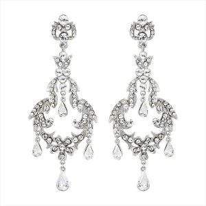 'Operetta' crystal chandelier vintage style wedding earrings