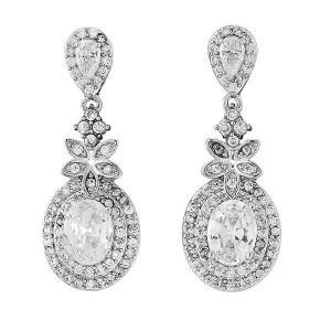 'Serena' Hollywood crystal drop wedding earrings