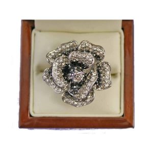 Silver pewter rose ring BN018 Bridal Jewellery