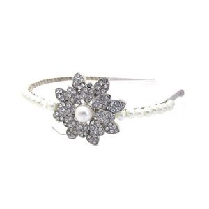 'Starlight' pearl vintage wedding headband AB026