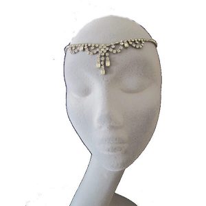 'Therese' 1940s wedding forehead band