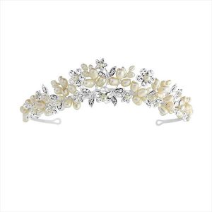 'Valentina' luxe pearl wedding tiara