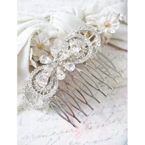 Victoriana style vintage bridal hair comb AC074