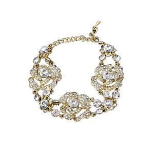 Vintage golden rose wedding bridal bracelet
