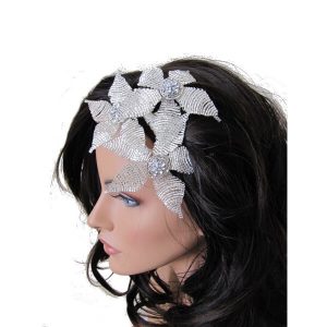 Vintage star/flower headpiece wedding comb AC068