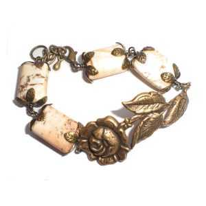 Vintage style rose bracelet CZ014