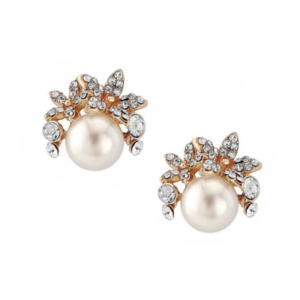 'Rebecca' pearl stud bridal earrings