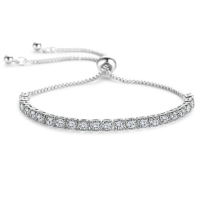 Adjustable crystal wedding bracelet
