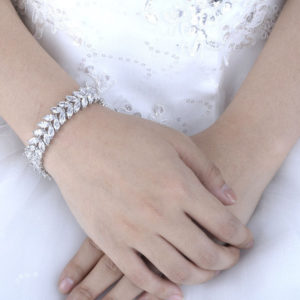 Crystal wedding bracelet 'Charlotte'