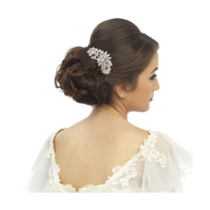 Gold crystal cluster bridal hair comb
