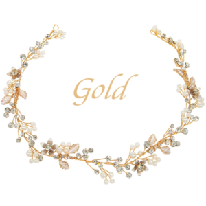 Gold Floral Extravagance Wedding Vine Headband